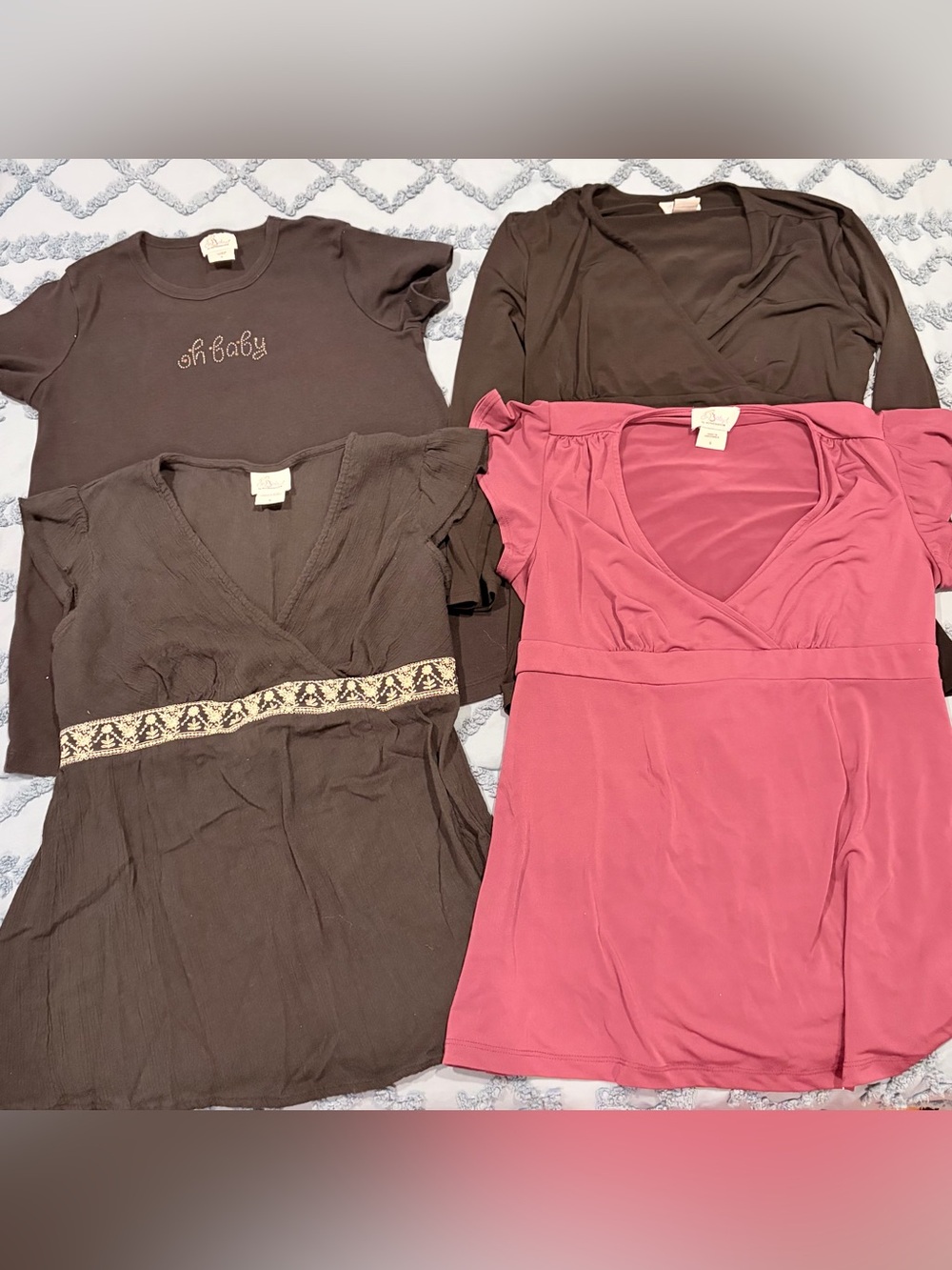 Oh Baby by Motherhood Maternity Tops Bundle Size Small | 4 Pieces
